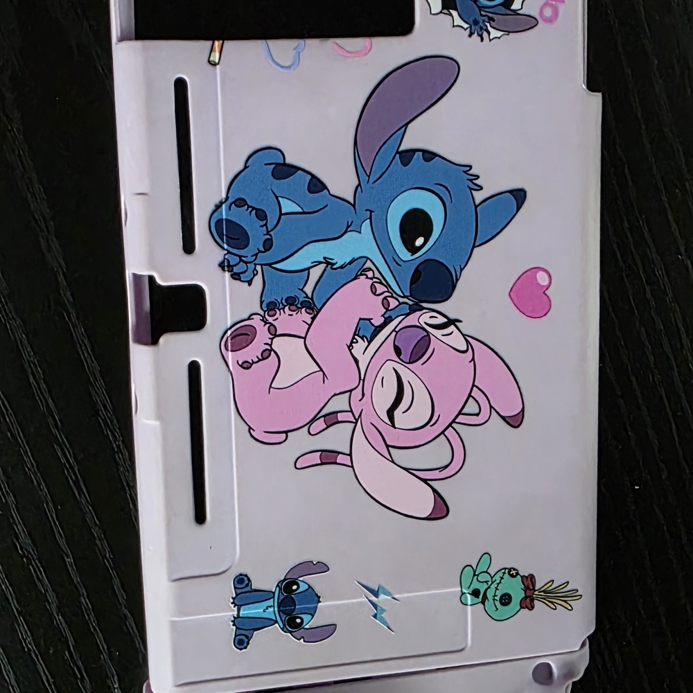 Cute Stitch & Angel Nintendo DS Lite Shell - Pink & Blue
